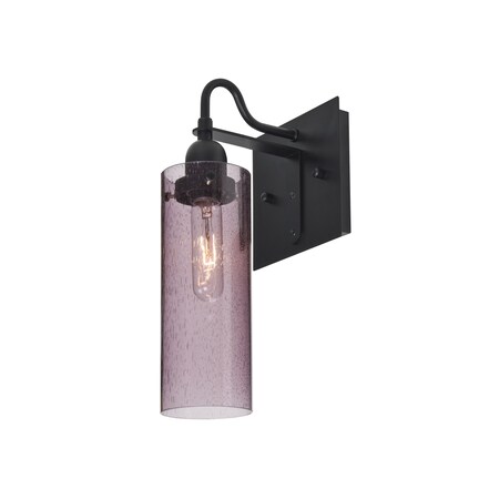 Besa Lighting Juni 10 Wall, Plum Bubble, Black, 1x60W Incandescent 1WG-JUNI10PL-BK
